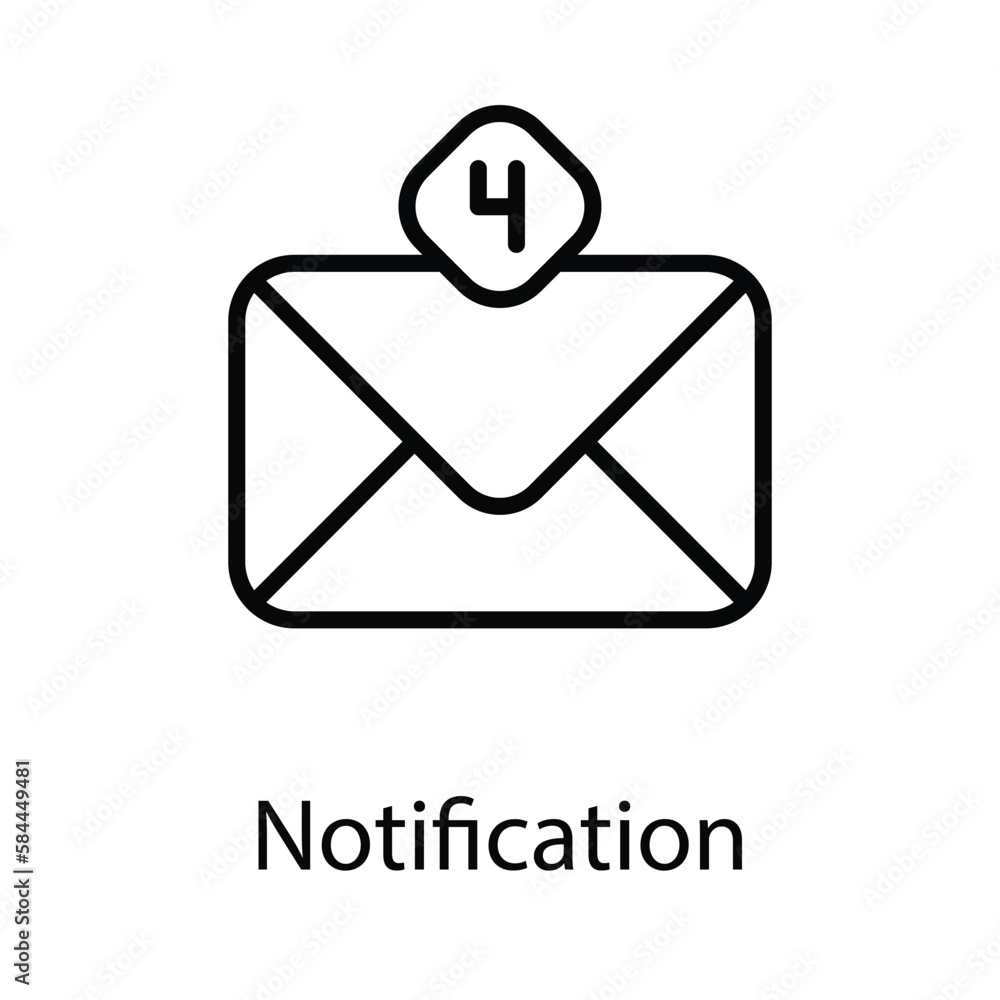 Notification icon. Suitable for Web Page, Mobile App, UI, UX and GUI design. Notification icon. Suitable for Web Page, Mobile App, UI, UX and GUI design.