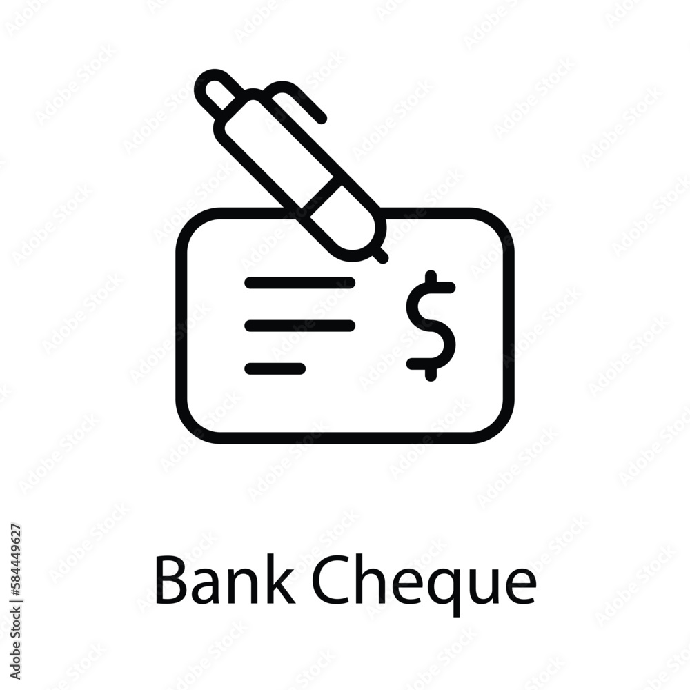 Bank Cheque icon. Suitable for Web Page, Mobile App, UI, UX and GUI design. Bank Cheque icon. Suitable for Web Page, Mobile App, UI, UX and GUI design.