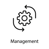 Management icon. Suitable for Web Page, Mobile App, UI, UX and GUI design.