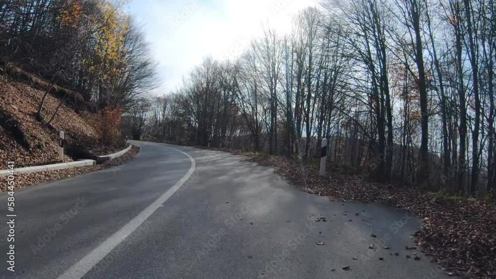 Pov travel on road in mountains Pov travel on road in mountains