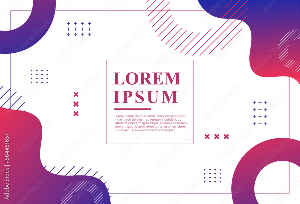 Fototapeta premium modern backgrounds. full of colors, blue and red gradations, geometric, waves, memphis