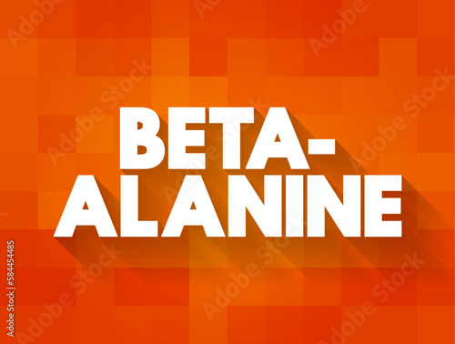 Beta-alanine is the building block of carnosine, a molecule that helps buffer acid in muscles, text concept background