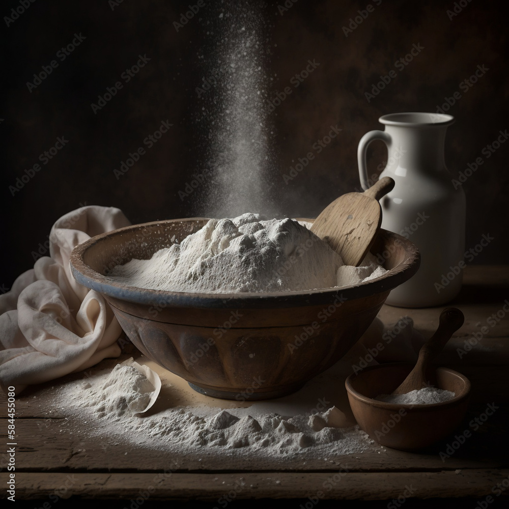 Flour in an Old Bowl Flour in an Old Bowl