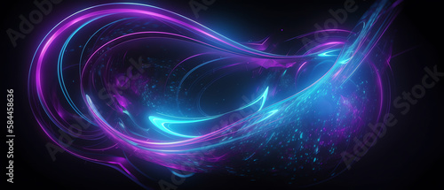 Abstract Blue and Purple Dynamic Background