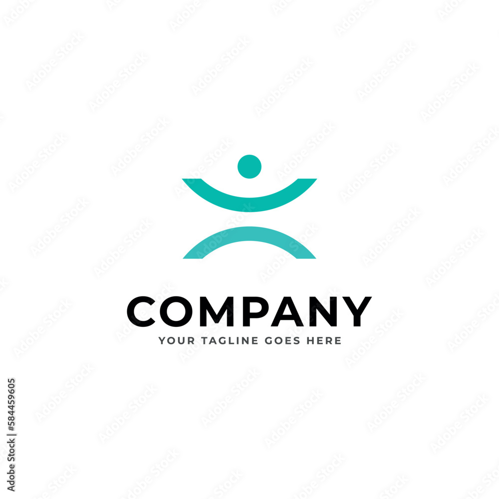 Fototapeta premium Creative people logo design template.