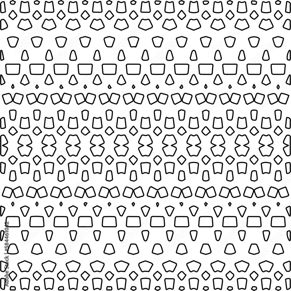Stylish texture with figures from lines.
Abstract geometric black and white pattern for web page, textures, card, poster, fabric, textile. Monochrome graphic repeating design. Stylish texture with figures from lines.
Abstract geometric black and white pattern for web page, textures, card, poster, fabric, textile. Monochrome graphic repeating design.