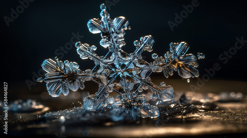 Snowflake Highly Detailed Close Up