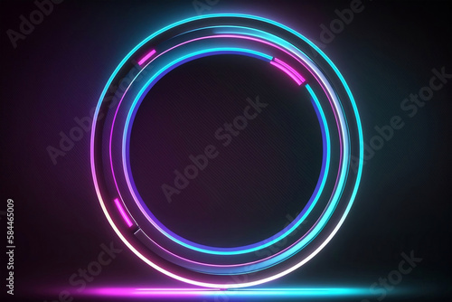 abstract background with circles, Generative AI