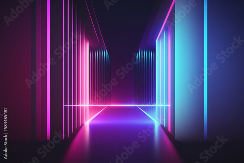 abstract background with lights, Generative AI