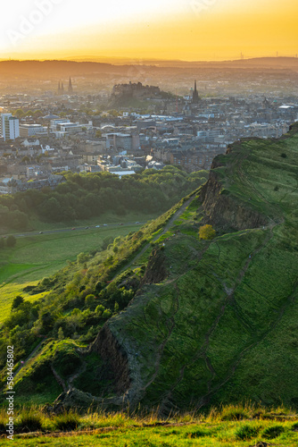 The City Of Edinburgh At Sunset photo