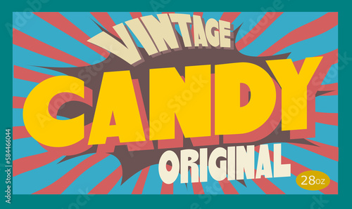 Vintage Candy poster art retro old