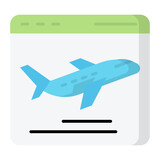 Flight Website Flat Icon