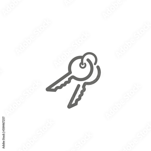 Home, car or establishment keys icon.