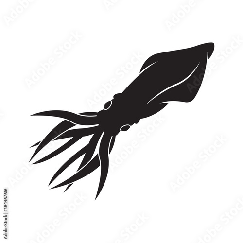 squid icon vector illustration logo design