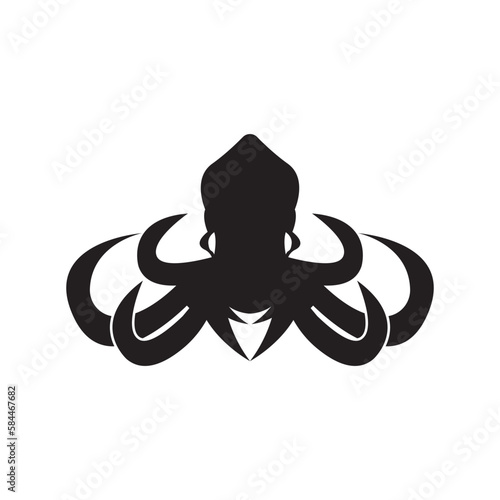 squid icon vector illustration logo design