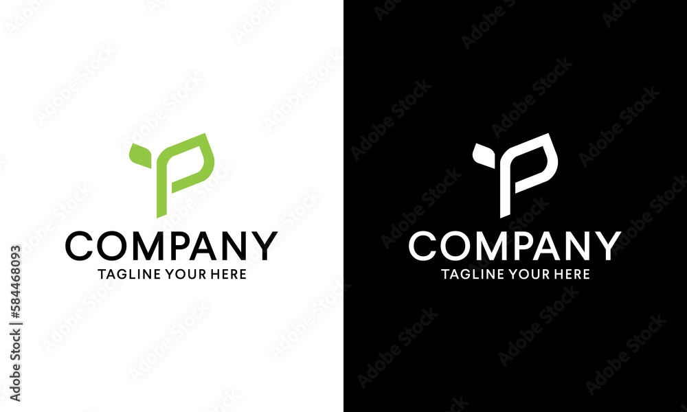 ector illustration of letter P and leaf for icon, symbol or logo. suitable for organic food product logos or vegetarian restaurants ector illustration of letter P and leaf for icon, symbol or logo. suitable for organic food product logos or vegetarian restaurants