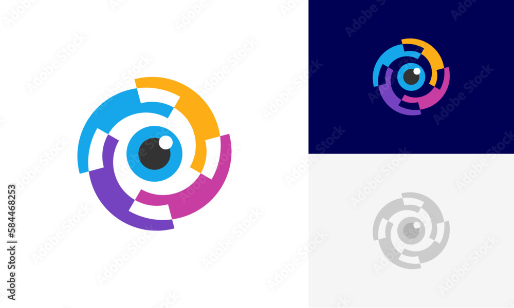eyes motion, optical motion logo icon design vector eyes motion, optical motion logo icon design vector