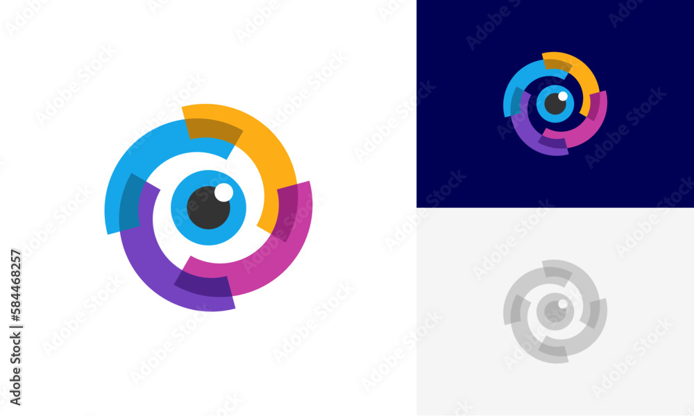 eyes motion, optical motion logo icon design vector eyes motion, optical motion logo icon design vector