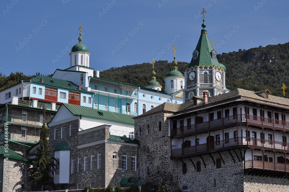 The Monastery of Agiou Panteleimonos is a monastery built on Mount Athos
