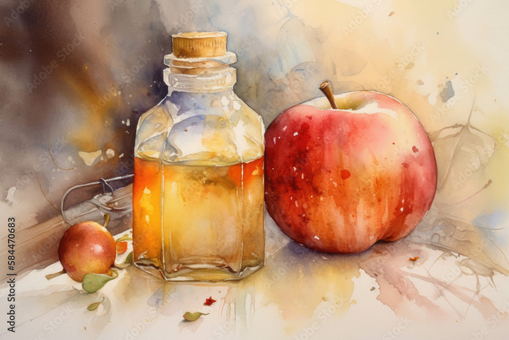 Investigating Whether Apple Cider Vinegar Can Aid in Soothing a Sore Throat. . AI generation. Investigating Whether Apple Cider Vinegar Can Aid in Soothing a Sore Throat. . AI generation.