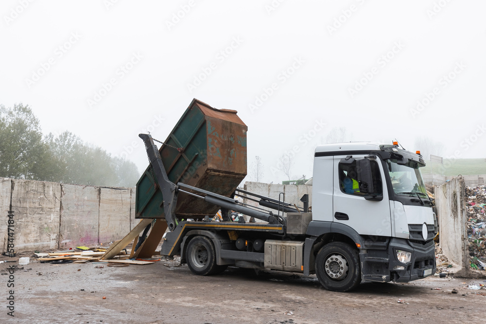 Landfill with trash and garbage polluting environment waiting to recycle Landfill with trash and garbage polluting environment waiting to recycle