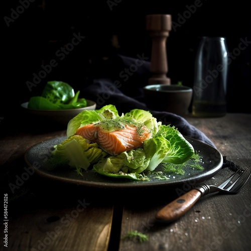Salad with Salmon, Generative AI