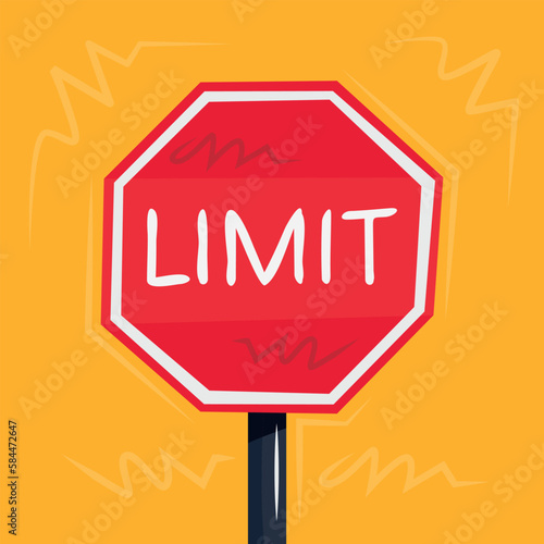 Warning sign (Limit), vector illustration.