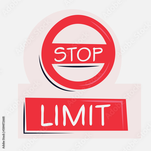 Warning sign (Limit), vector illustration.