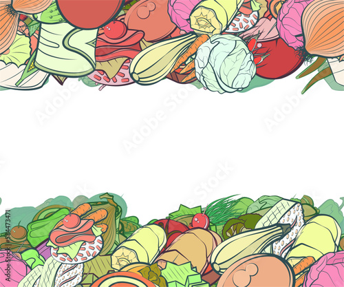 Background pattern abstract design texture. Snacks and Health food. Horizontal seamless stripes. Border frame, transparent background. Theme is about glare, star, in the peel, sugar, vitamin C