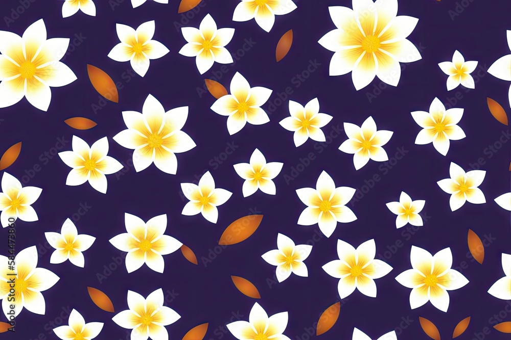 Seamless flowers pattern painting with trendy colors. Print Design, generative ai, perfect for interior, furniture and fashion. Seamless flowers pattern painting with trendy colors. Print Design, generative ai, perfect for interior, furniture and fashion.