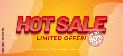 Hot sale with red bold editable three dimension style