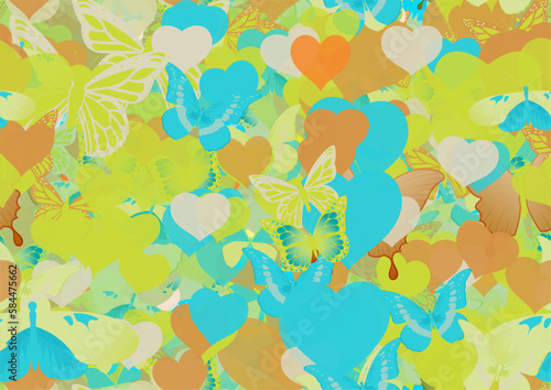 Background pattern abstract design texture. Seamless. Theme is about decoration, beautiful, Pipevine, fly, background, love, summer, tropical, delicate, Piano Key, Monarch, nature, relations
