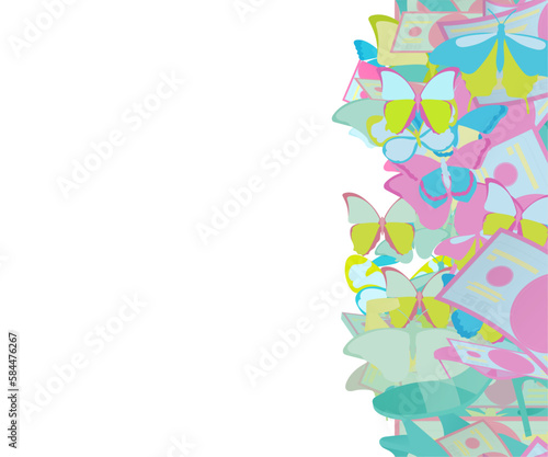 Background pattern abstract design texture. Vertical seamless stripe. Border frame, transparent background. Theme is about illustration, market, loafers, colorful, banking, decoration, repeat