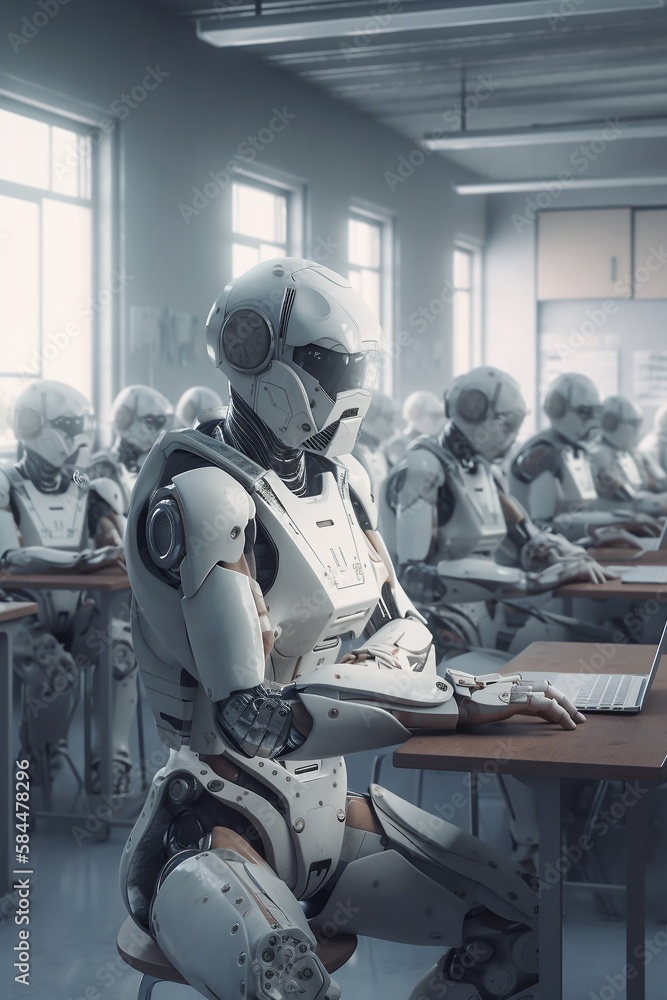 Schools of the future. Cyborg teachers and students. Schools of the future. Cyborg teachers and students.