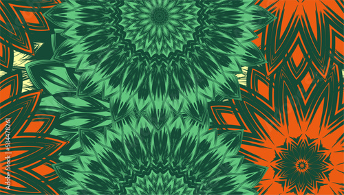 Flowers. Seamless floral background. Tracery handmade nature ethnic fabric backdrop pattern. Textile design texture. Decorative color art. Vector