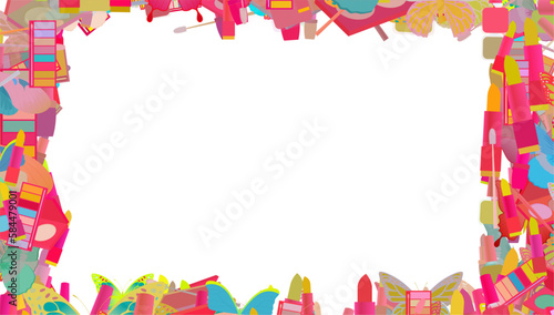 Background pattern abstract design texture. Border frame, transparent background. Theme is about design, Butterfly, graphic, Piano Key, wing, maquillage, salon, toiletry, Red Admiral, fly
