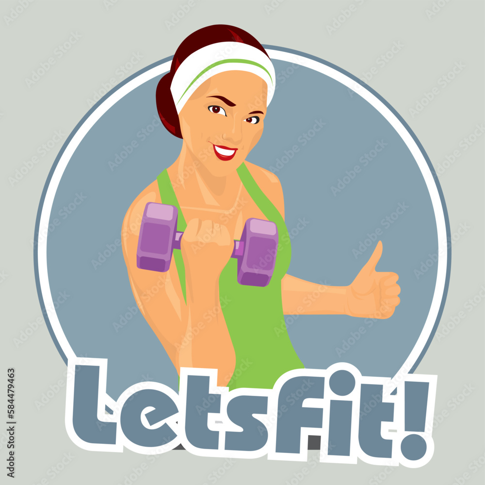 Obraz premium Just Fit - Ćwicząca kobieta