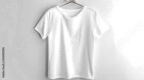 white t shirt mockup, mock-up with Generative Art © SpringsTea