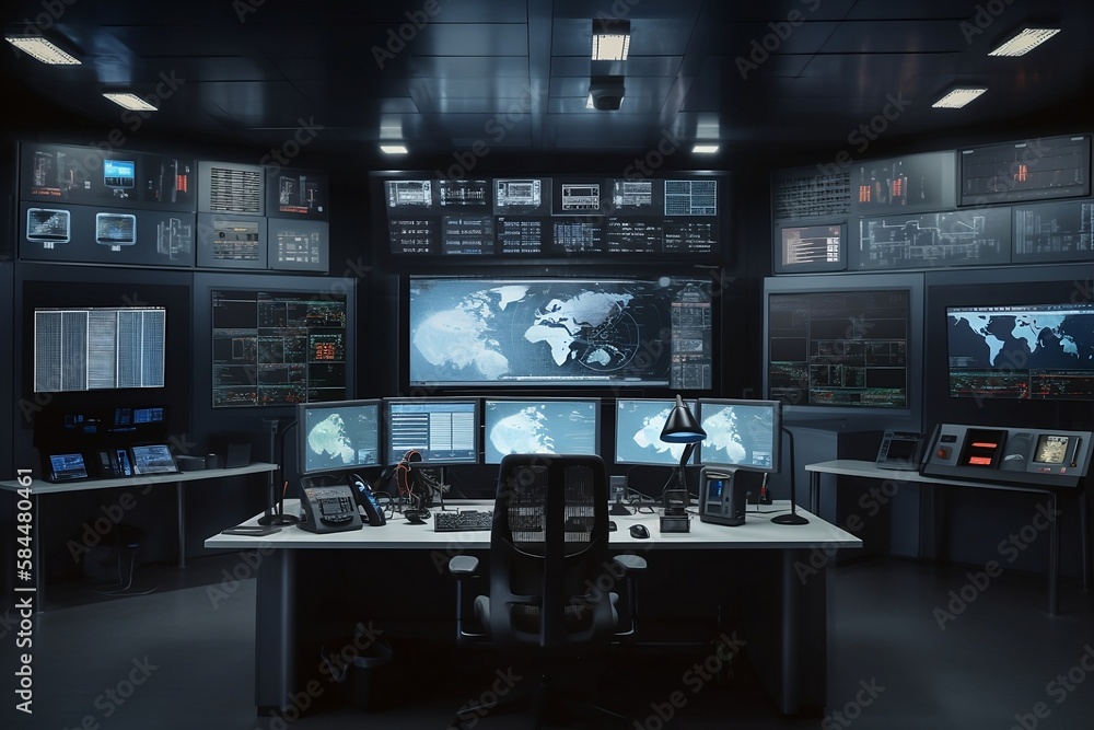 video security room, command center, network office