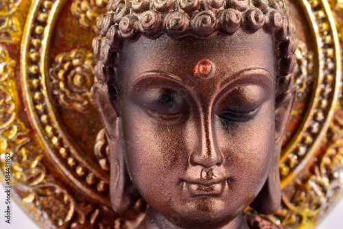Face of ancient buddha statue