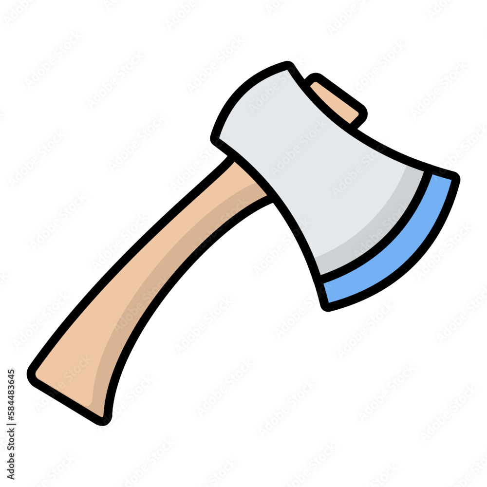 Axe Line Color Icon Axe Line Color Icon