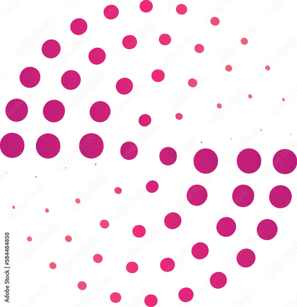 Halftone Circular Dotted Element Halftone Circular Dotted Element