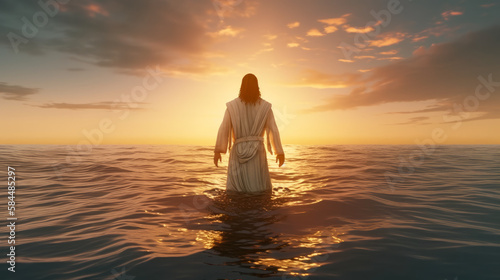 Jesus in the sea
