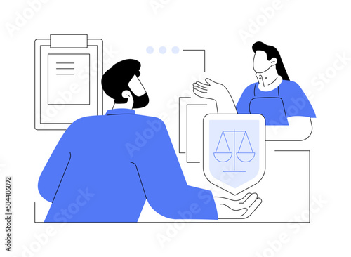 Employment lawyer abstract concept vector illustration.