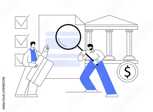 Fotobehang Assessment of borrower abstract concept vector illustration.