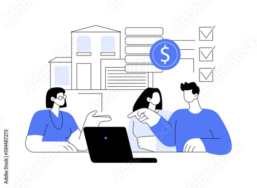 Offering the best mortgage deal abstract concept vector illustration.
