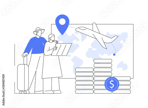 Retirement travel abstract concept vector illustration.