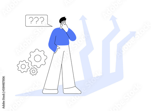 Choice abstract concept vector illustration.