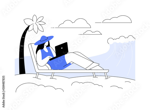 Downshifting abstract concept vector illustration.