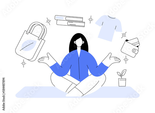 Minimalist lifestyle abstract concept vector illustration.
